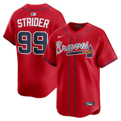 Red Spencer Strider Atlanta Braves Nike Alternate Limited Player Jersey