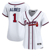 White Ozzie Albies Atlanta Braves Nike Women's Home Limited Player Jersey