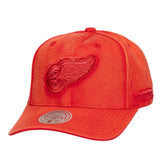 NHL Detroit Red Wings Mitchell & Ness Downtown Snow Wash Pro-Crown Adjustable Hat