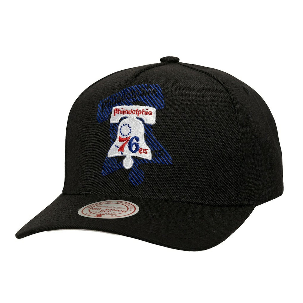 Mitchell & Ness Philadelphia 76ers Tilted Pro Pinch Adjustable Hat