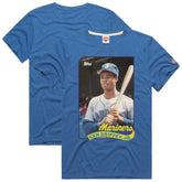 Royal Ken Griffey Jr. Seattle Mariners Homage 1989 Topps Baseball Card Player T-Shirt