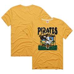 Gold Roberto Clemente Pittsburgh Pirates Homage Graphic Player Tri-Blend T-Shirt