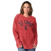 Red St. Louis Cardinals G-III 4Her by Carl Banks Women's Comfy Cord Pullover Sweatshirt