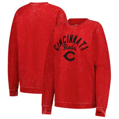 Red Cincinnati Reds G-III 4Her by Carl Banks Women's Comfy Cord Pullover Sweatshirt