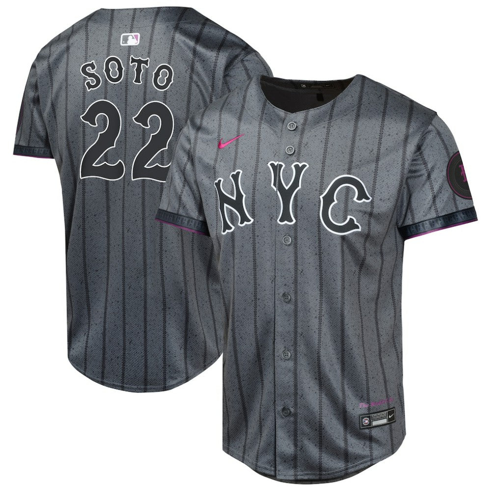 Gray Juan Soto New York Mets Nike Youth City Connect Limited Jersey