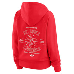 Red St. Louis Cardinals WEAR by Erin Andrews Women's Vintage Full-Zip Raglan Hoodie