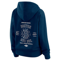 Navy Boston Red Sox WEAR by Erin Andrews Women's Vintage Full-Zip Raglan Hoodie