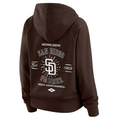 Brown San Diego Padres WEAR by Erin Andrews Women's Vintage Full-Zip Raglan Hoodie