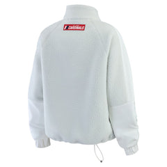 Gray St. Louis Cardinals WEAR by Erin Andrews Women's Polar Fleece Quarter-Zip Jacket