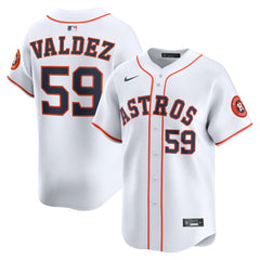 White Framber Valdez Houston Astros Nike Home Limited Player Jersey