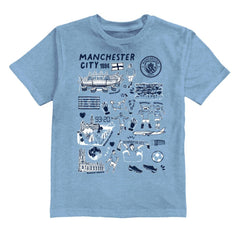 Manchester City Vive La Fete Youth Impressions Artwork T-Shirt