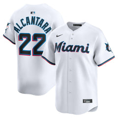 White Sandy Alcantara Miami Marlins Nike Home Limited Player Jersey