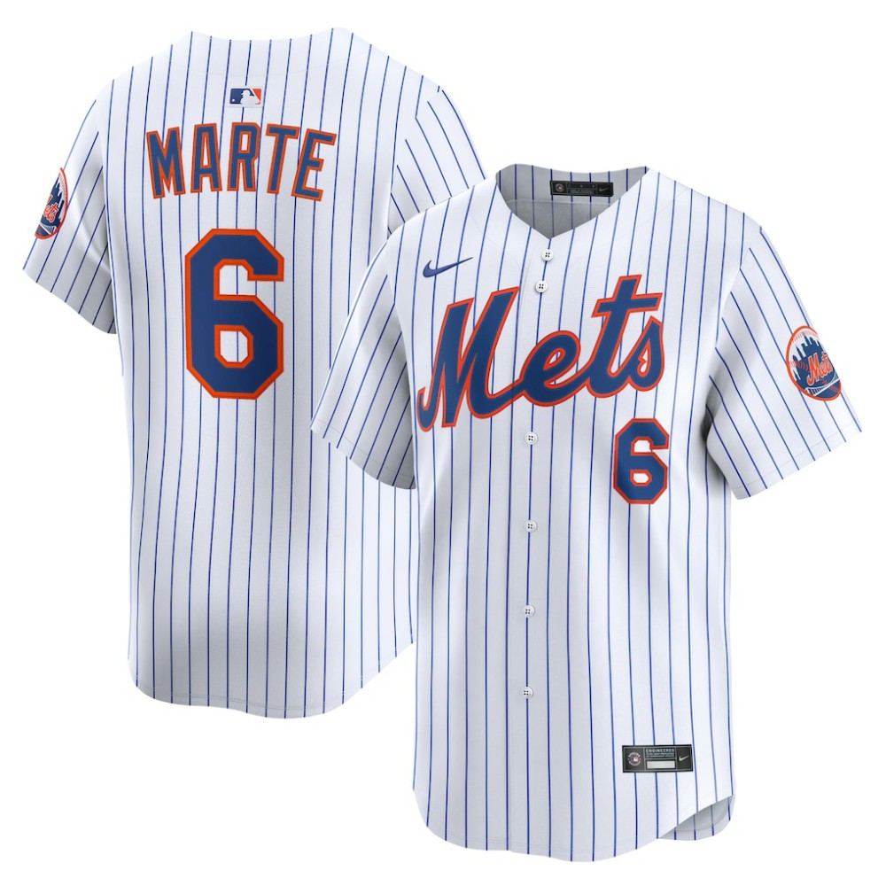 White Starling Marte New York Mets Nike Home Limited Player Jersey