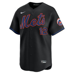 Black Francisco Lindor New York Mets Nike Alternate Limited Jersey