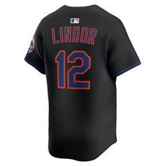 Black Francisco Lindor New York Mets Nike Alternate Limited Jersey