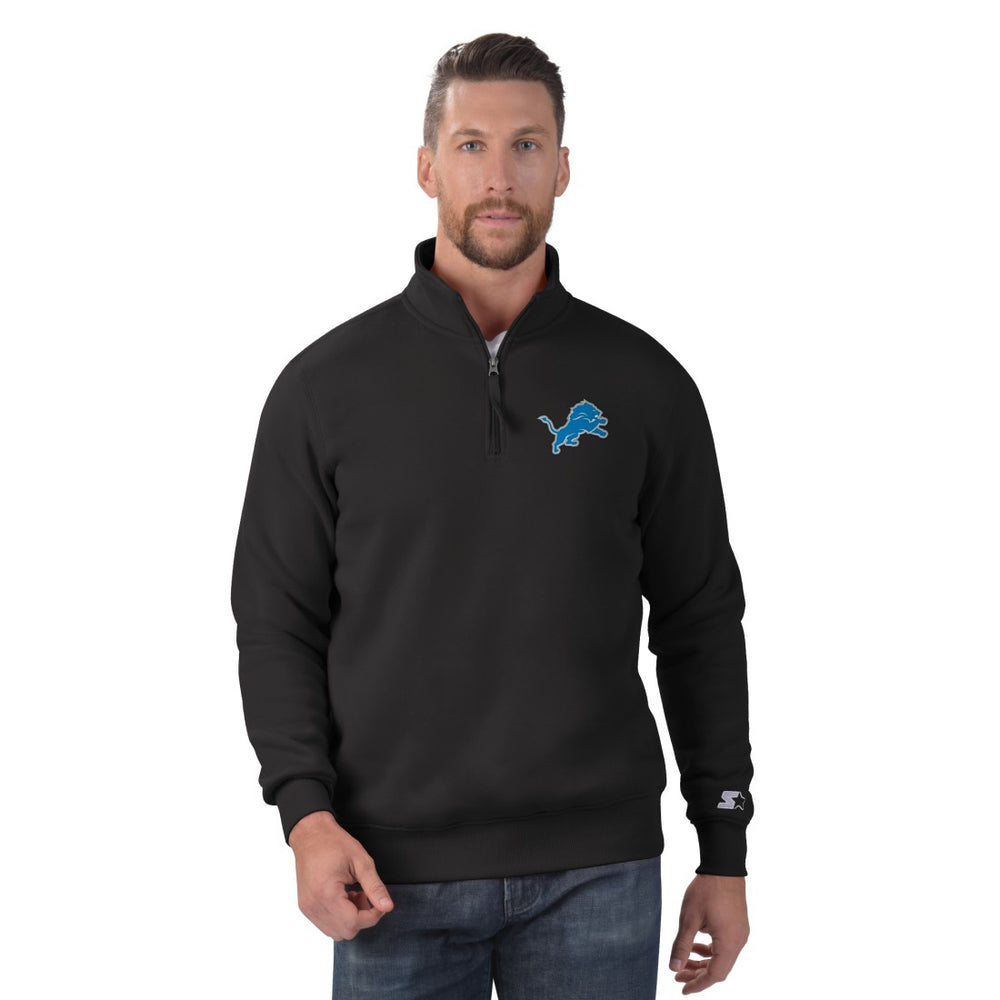 Starter Classic Quarter-Zip Pullover Sweatshirt - Detroit Lions Pullover