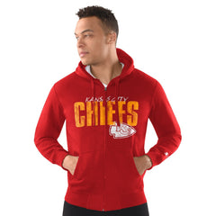Starter Distressed Classic Full-Zip Hoodie - Kansas City Chiefs Hoodies
