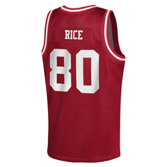 Jerry Rice Youth Retired Player NFL Basketball Fashion Jersey - San Francisco 49ers Jerseys