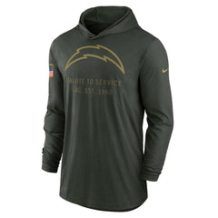 2025 Salute to Service Sideline Dri-FIT Lightweight Hooded Pullover - Los Angeles Chargers Pullover