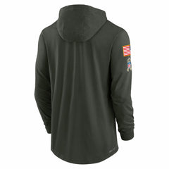 2025 Salute to Service Sideline Dri-FIT Lightweight Hooded Pullover - New York Jets Pullover