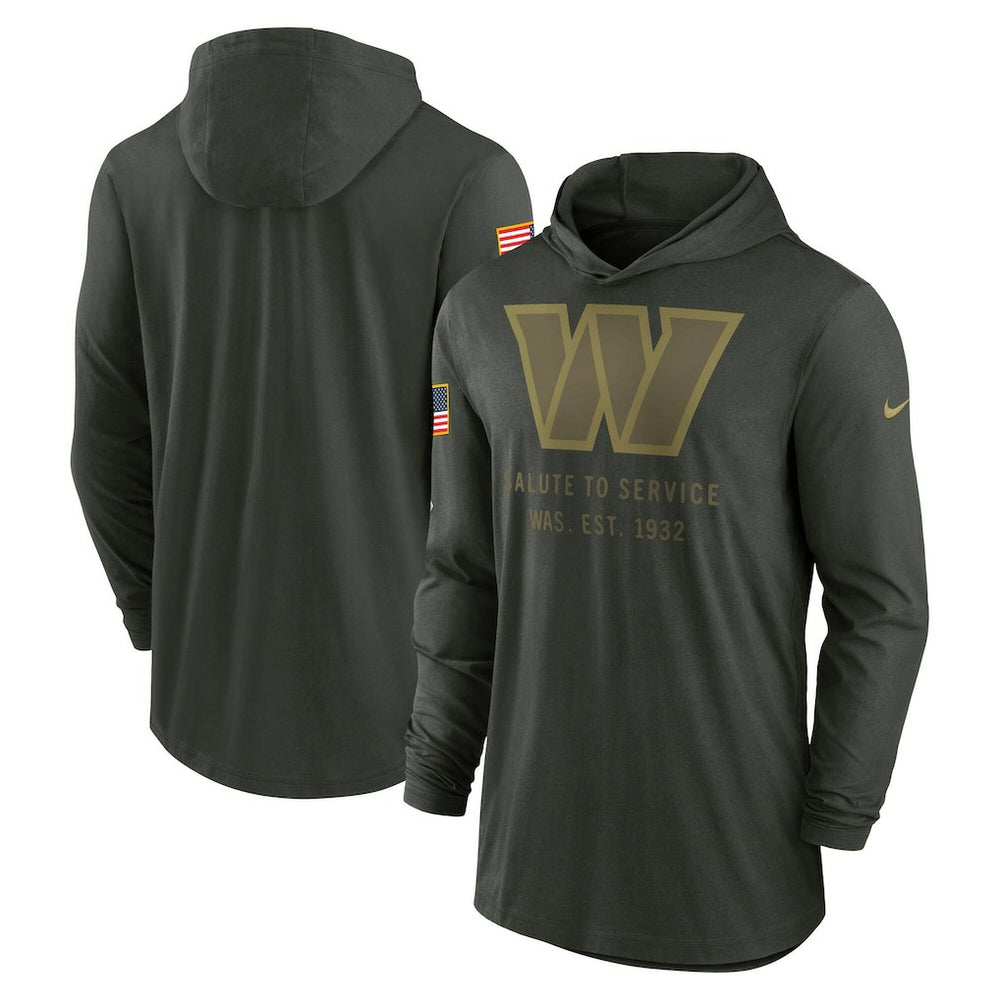 2025 Salute to Service Sideline Dri-FIT Lightweight Hooded Pullover - Washington Commanders Pullover