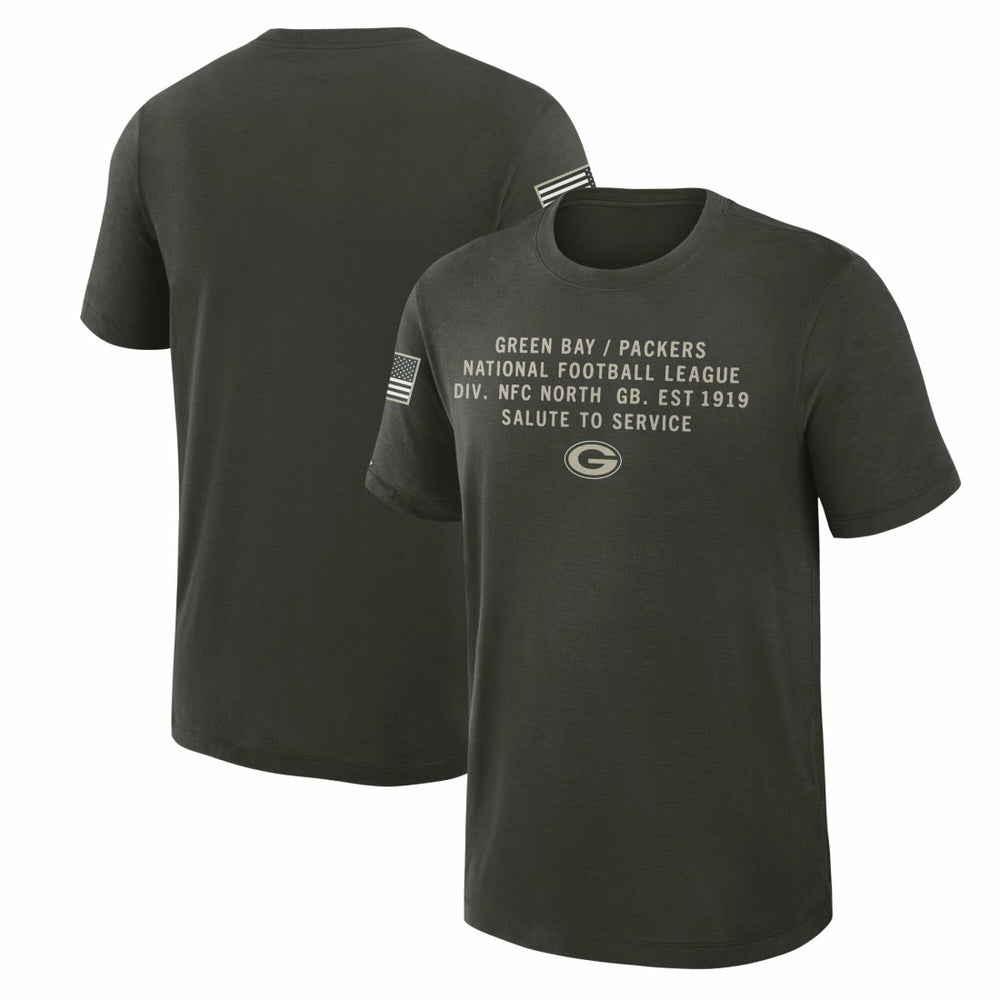 2025 Salute to Service Sideline Slub Dri-FIT T-Shirt - Green Bay Packers T-shirts