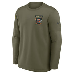 2025 Salute to Service Sideline Coaches Therma-FIT Long Sleeve Shirt - Cincinnati Bengals