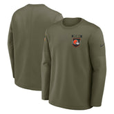 2025 Salute to Service Sideline Coaches Therma-FIT Long Sleeve Shirt - Cleveland Browns