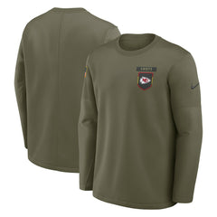 2025 Salute to Service Sideline Coaches Therma-FIT Long Sleeve Shirt - Kansas City Chiefs
