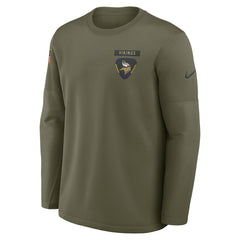 2025 Salute to Service Sideline Coaches Therma-FIT Long Sleeve Shirt - Minnesota Vikings