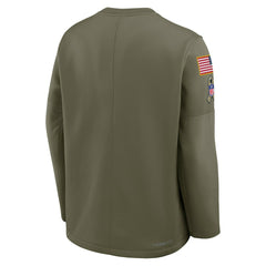 2025 Salute to Service Sideline Coaches Therma-FIT Long Sleeve Shirt - Las Vegas Raiders