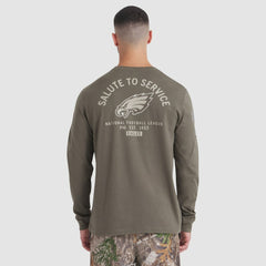2025 Salute to Service Sideline Long Sleeve T-Shirt - Philadelphia Eagles T-shirts