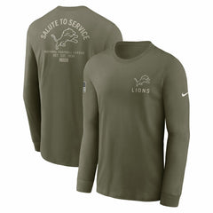 2025 Salute to Service Sideline Long Sleeve T-Shirt - Detroit Lions T-shirts