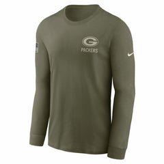 2025 Salute to Service Sideline Long Sleeve T-Shirt - Green Bay Packers T-shirts