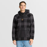 Elements Plaid Polar Fleece Quarter-Zip Hoodie - Kansas City Chiefs Hoodies