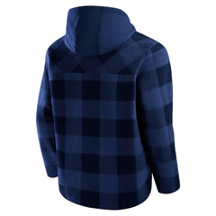 Elements Plaid Polar Fleece Quarter-Zip Hoodie - Denver Broncos Hoodies