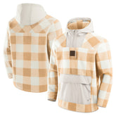 Elements Plaid Polar Fleece Quarter-Zip Hoodie - Pittsburgh Steelers Hoodies