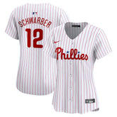 White Kyle Schwarber Philadelphia Phillies Nike Women's Home Limited Player Jersey