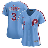 Light Blue Bryce Harper Philadelphia Phillies Nike Women's Alternate Limited Player Jersey