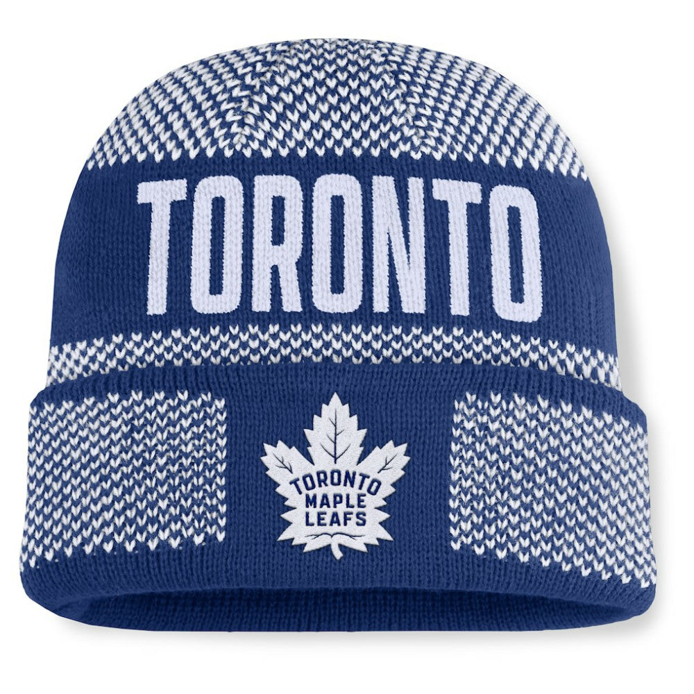 NHL Toronto Maple Leafs Fanatics Fundamentals Shelter Cuffed Knit Hat