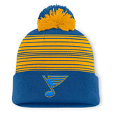 NHL St. Louis Blues Fanatics Fundamental Spirit Cuffed Pom Knit Hat