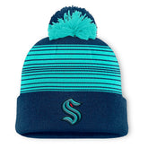 NHL Seattle Kraken Fanatics Fundamental Spirit Cuffed Pom Knit Hat