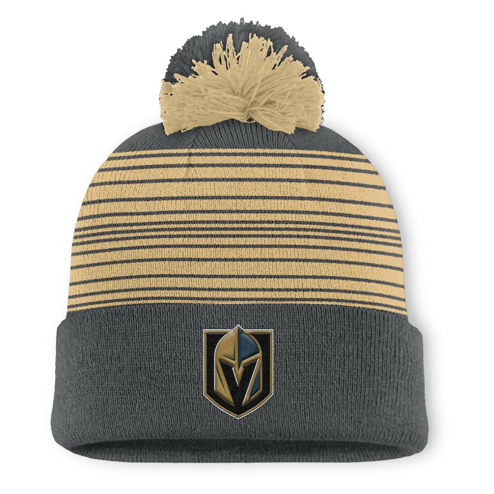 NHL Vegas Golden Knights Fanatics Fundamental Spirit Cuffed Pom Knit Hat