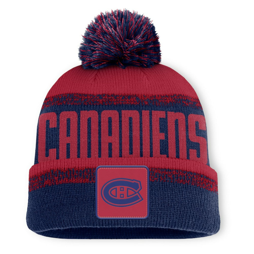 NHL Montreal Canadiens Fanatics Fundamentals Thrive Cuffed Knit Hat with Pom