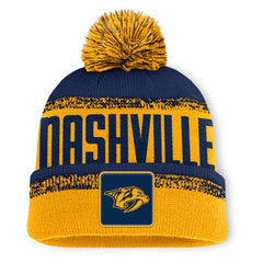 NHL Nashville Predators Fanatics Fundamentals Thrive Cuffed Knit Hat with Pom