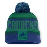 NHL Vancouver Canucks Fanatics Fundamentals Thrive Cuffed Knit Hat with Pom