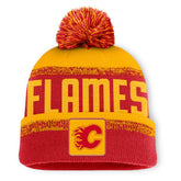 NHL Calgary Flames Fanatics Fundamentals Thrive Cuffed Knit Hat with Pom