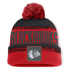 NHL Chicago Blackhawks Fanatics Fundamentals Thrive Cuffed Knit Hat with Pom