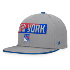NHL New York Rangers Fanatics Fundamentals Duo Split Logo Snapback Hat