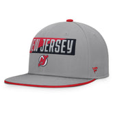 NHL New Jersey Devils Fanatics Fundamentals Duo Split Logo Snapback Hat